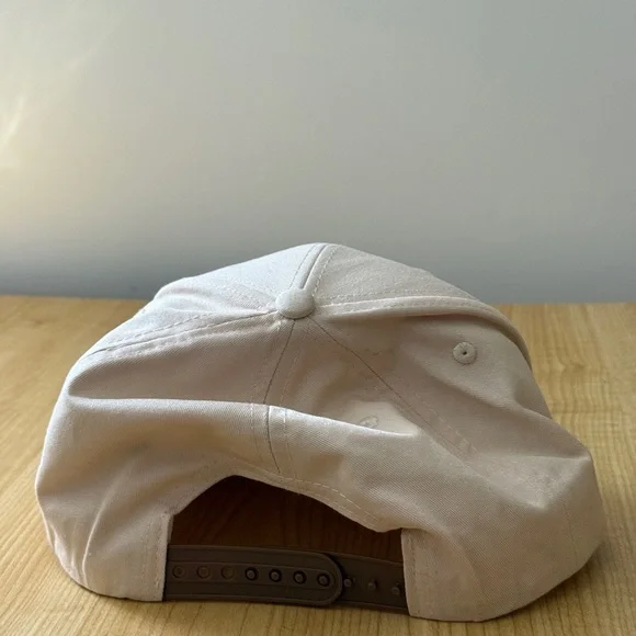 Cash & Co Canvas Adult Snapback Hat Beige Tan Logo Adjustable - Picture 2 of 4